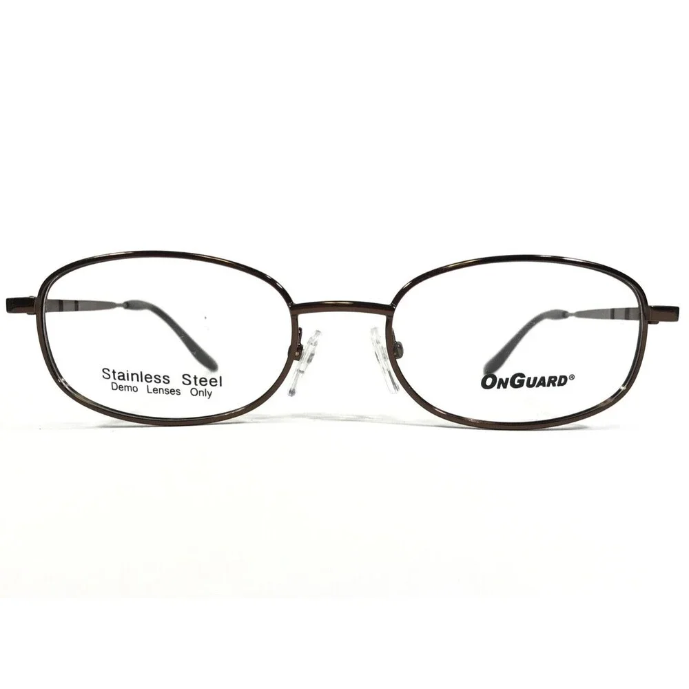 OnGuard Safety Eyeglasses Frames OG-113 Brown Round Full Rim Z87-2+ 51-18-135